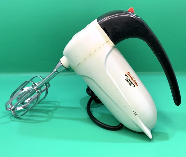 VTGE 1953 SUNBEAM Mixmaster Junior Hand Mixer, Beaters Model J Clean