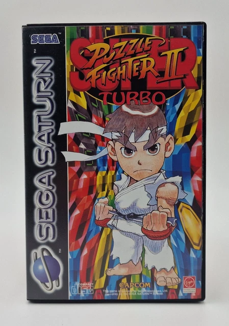 Super Puzzle Fighter II Turbo Sur Sega Saturn - Complet CIB PAL - Très Bon état