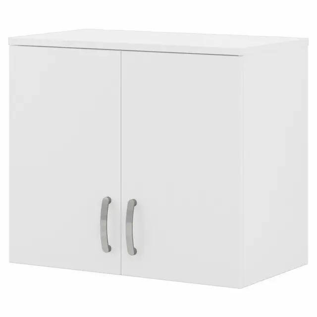 Universal Laundry Room Wall Cabinet with Doors in White - Engineered Wood