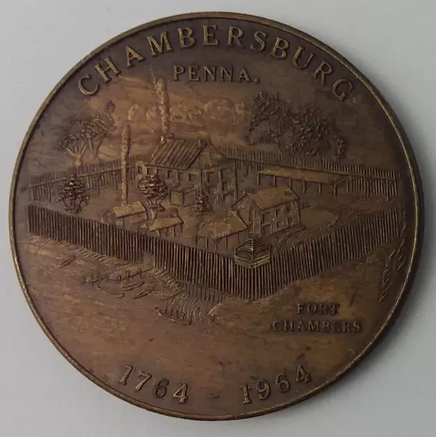 Fort Chambers Bicentennial Chambersburg, PA 1964 Medal Token 40mm