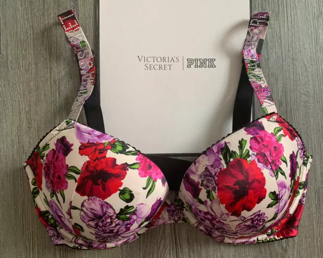 Victoria's Secret push up Very Sexy shine strap bra Rhinestones