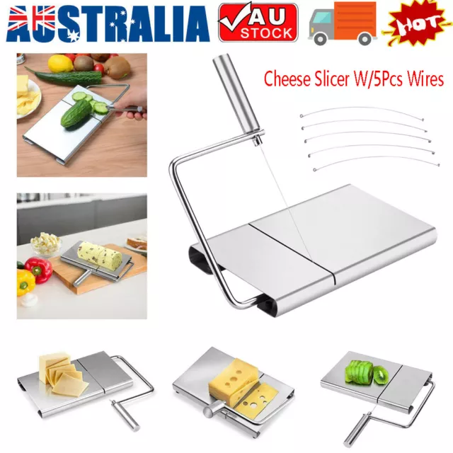 Cheese Slicer Cutter Board Stainless Steel Wire Cutting Kitchen Hand Tool