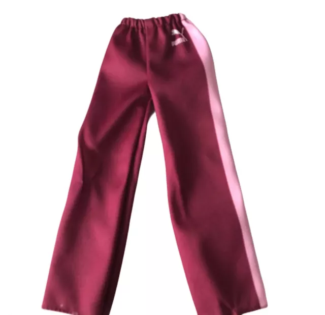 Barbie Doll Fashions Puma Branded Cranberry Pink Logo Lounge Pants Clothes