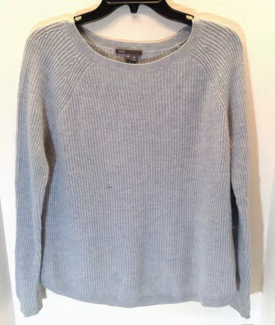 Vince Sweater Womens XS Light Blue Wool Cashmere Blend Crewneck Cozy Luxury Soft