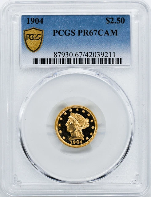 1904 Liberty Head $2.5 Pcgs Pr 67 Cam