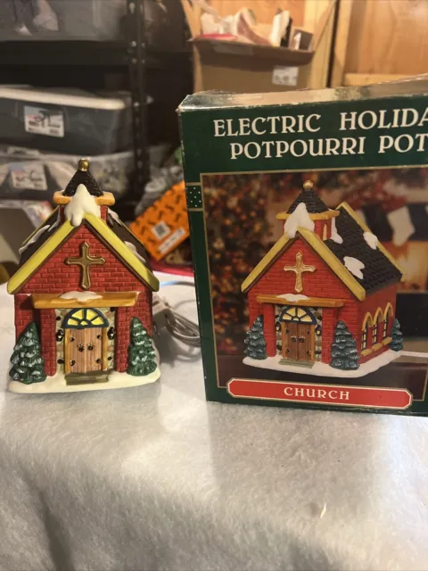 Electric Simmering Potpourri Decorative Church Pot 5' Cord Vintage New in  Box