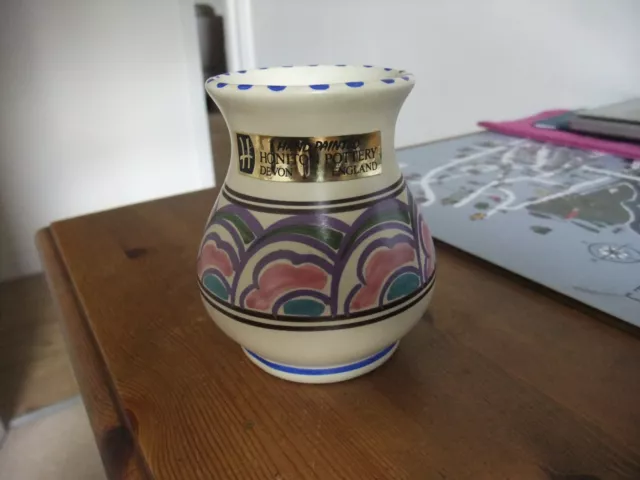 Lovely Honiton Pottery Devon, Vase  Hand Painted.