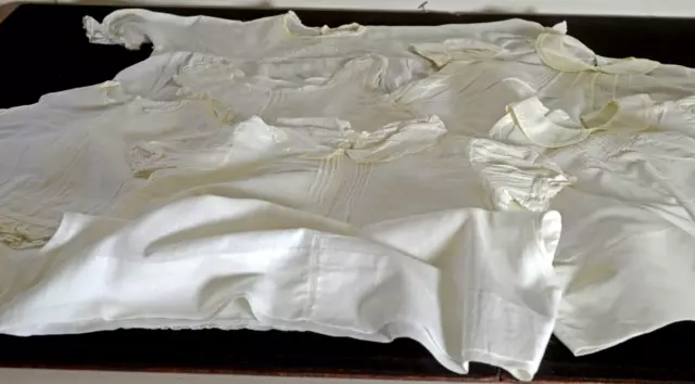 Lot of 6 Antique Edwardian Little Girl’s White Handmade Dresses  UU802