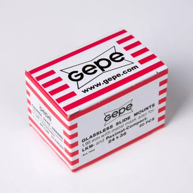 GEPE Diarahmen glaslos für Dias  24x36   1,95mm , OVP, 20 Stück (1Packung), 7011