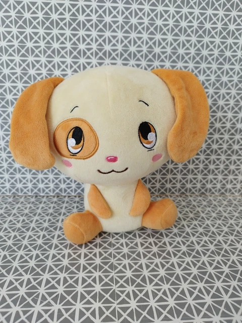 Peluche doudou chien Wafou jaune orange  Le monde des  Titounis Lansay 2018