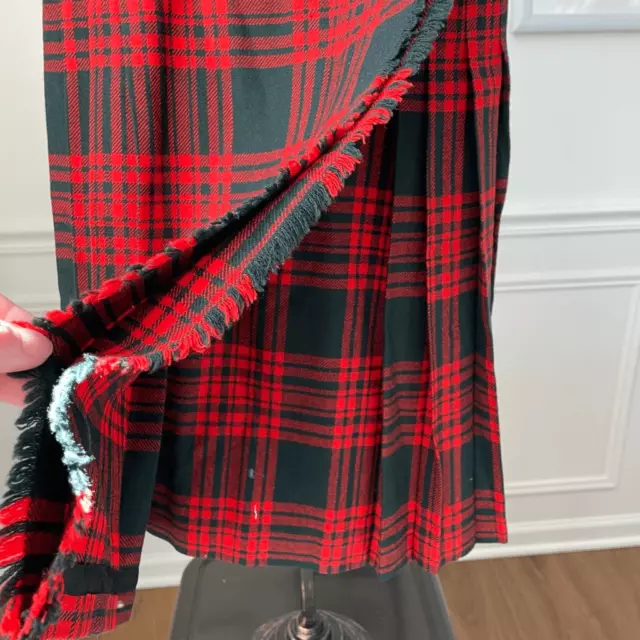 VINTAGE 60S SAKS Fifth Avenue Girls Plaid Skirt Kilt Wrap Red 6 $36.00 ...