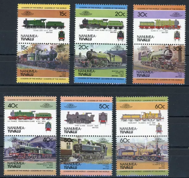 Tuvalu-Nanumea - Michel Nr. 1-12, Eisenbahnen, postfrisch