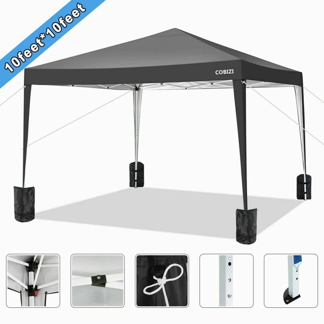 3x3m Pavillon Faltpavillon Wasserdicht Popup Gartenzelt Partyzelt mit 4 Sandsack 9
