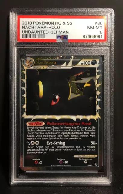 Nachtara Holo | Unerschrocken | PSA 8 Near Mint | Deutsch | Umbreon | Pokemon