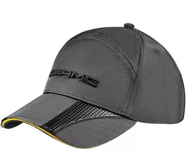 Original Mercedes Benz AMG GT Baseball Cap Black Adjustable Size Carbon Tone