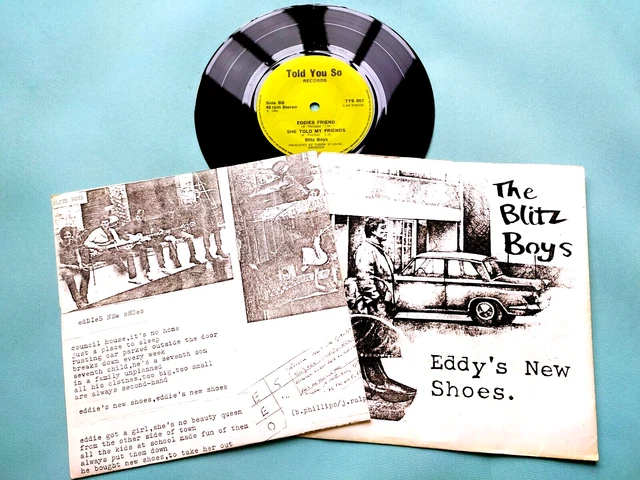 Blitz Boys Eddies New Shoes 1980 Uk Ex Vinyl 7" Diy Punk Rock Told You Do Kbd