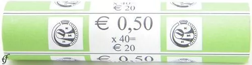 Belgien Rolle 50 Cent 2014 mit 40 Münzen prägefrisch