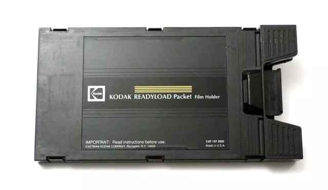 Soporte de película para paquetes Kodak Professional Readyload 4x5". Cat. 157 2502