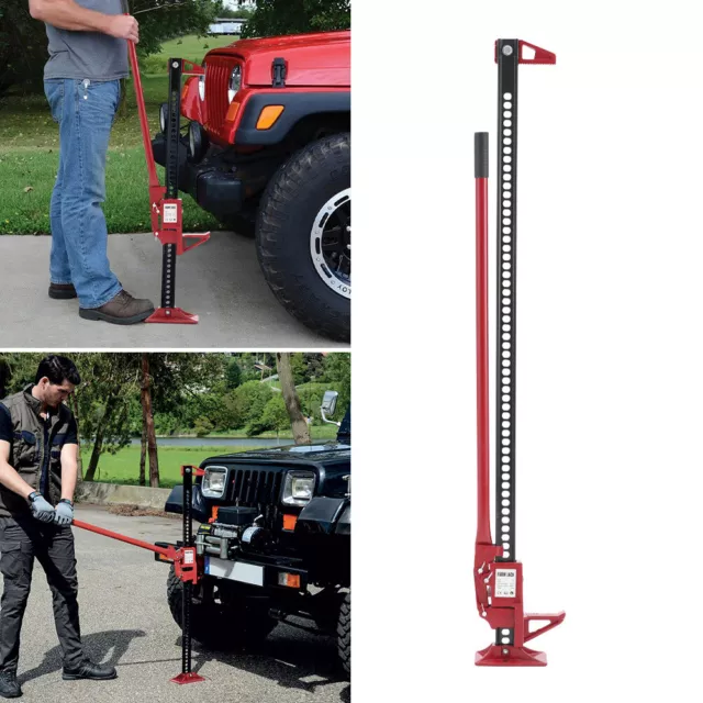 60" 3 Ton High Lift Recovery Ratchet Farm Jack Tractor Winch Hoist 4x4 Off Road