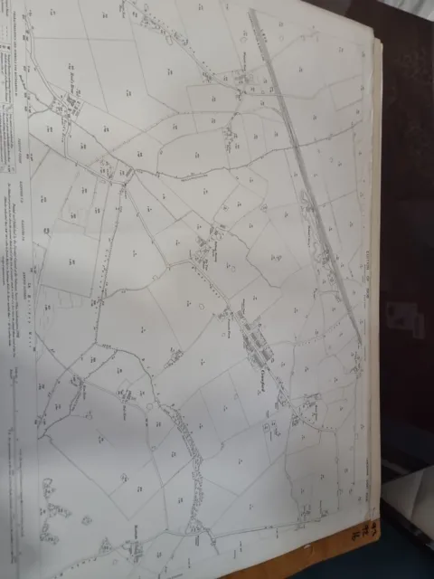 1908 Ordnance Survey Crawford Ormskirk Meile = 25 Zoll Lancashire