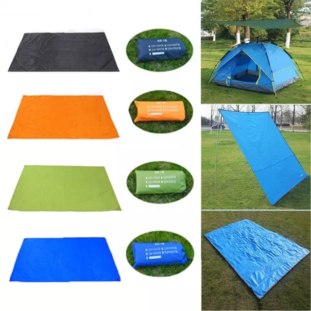 1xPortable Camping Tent Tarp Awning Sun Shade Rain Shelter Mat Beach Picnic Pad
