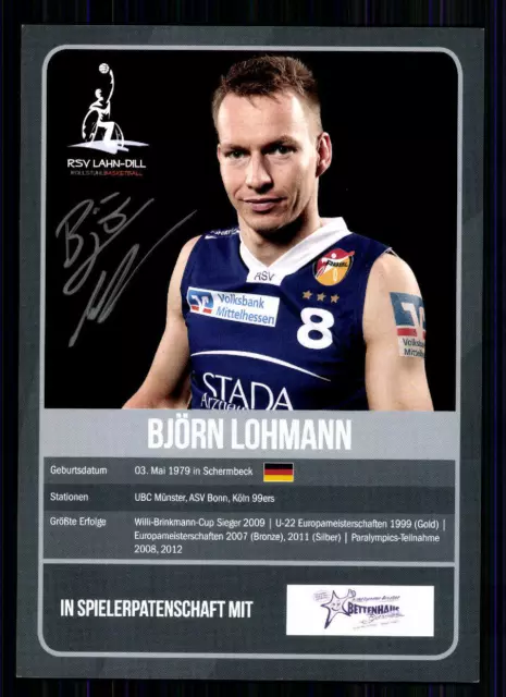 Björn Lohmann Autogrammkarte Original Signiert TOP Baskettball +A 74168