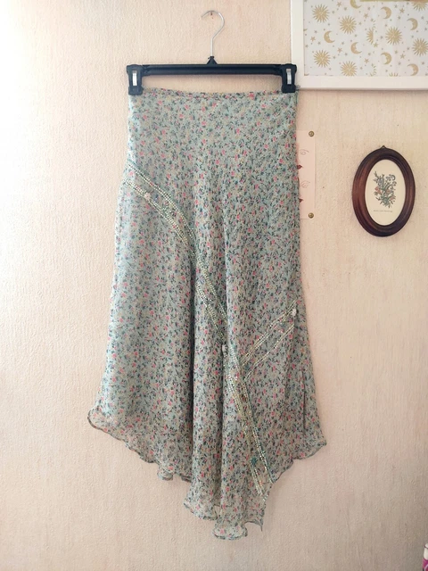 Jupe Longue Midi Asymétrique Zara En Crochet – Taille S – Couleur Crème
