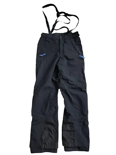 Patagonia Ski Snow Pants Bib with Suspenders Black Men's size 34 (FLAWED)