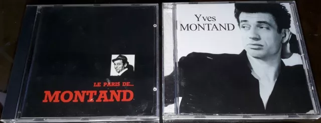 Yves Montand Lot De  2 Albums Cd Les Feuilles Mortes / Le Paris... De Montand