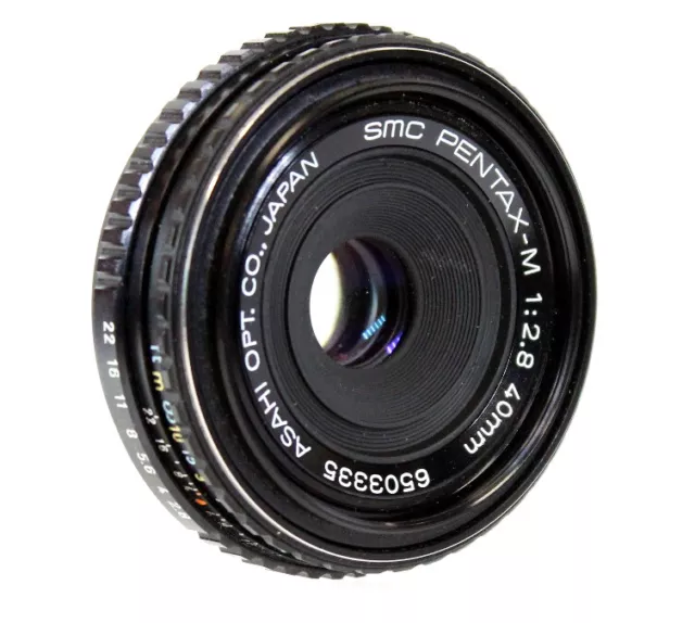 SMC PENTAX-M 40mm f/2.8 PK Mount Prime / Pancake Manual Focus Camera Lens - R39