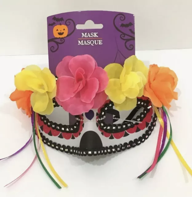 Sugar Skull Mask Adult Day of The Dead Dia de Los Muertos Halloween