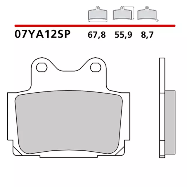 Brembo Kit Pastiglie Freno Posteriore Yamaha Xj N Diversion 600 98-03-Cod.07Ya12