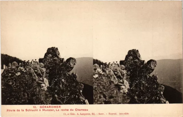 CPA GÉRARDMER route de LA SCHLUCHT a Munster la roche du camel (401618)