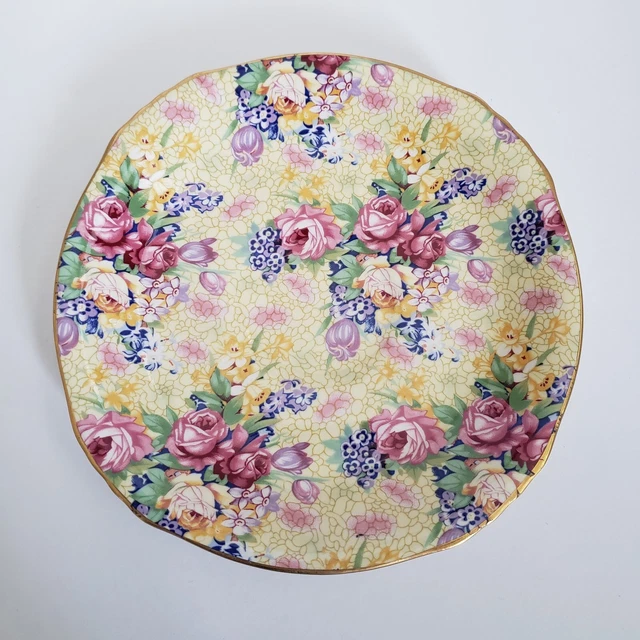 2 Royal Winton Grimwades Welbeck Tea Trios Cup Saucer & Plate Yellow Chintz 1995 9