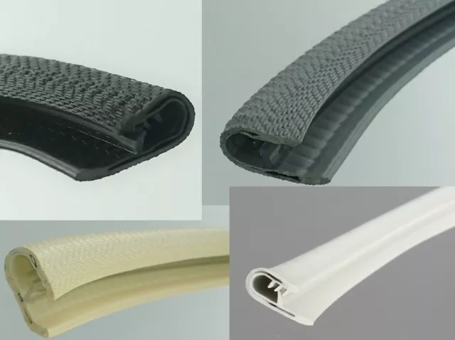 KS6-8S Kantenschutzprofil PVC schwarz 6-8 mm Kederband, Klemm Profil