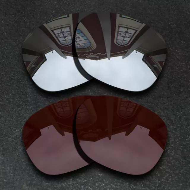 US Silver&Brown Polarized Replacement Lenses For-Oakley Garage Rock Anti-Scratch