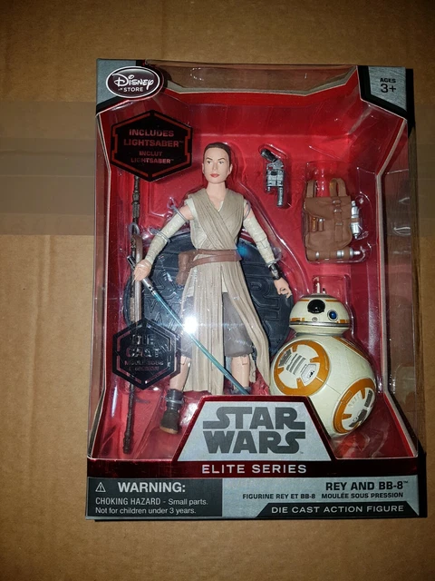 STAR WARS ELITE series Rey & BB-8 Die cast Disney Store no hasbro black ...