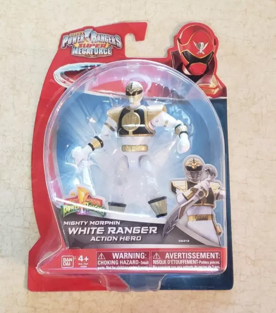 Power Rangers Super Megaforce (2014) Mighty Morphin White Ranger 5" Action Hero