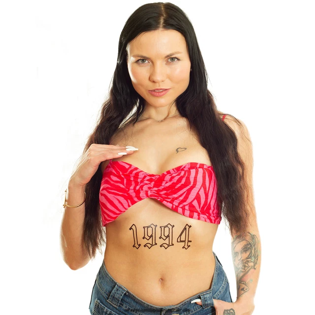 4 X Viva La Vida Tattoo Schriftzug – Schwarz, 6,8 X 1,3 Cm, Wasserfest