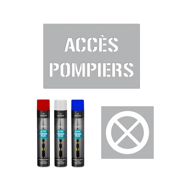 Kit pochoirs réservé pompiers (W0175)