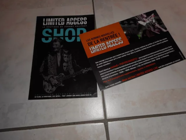 Catalogue  Limited Access   "La boutique de Johnny Hallyday"