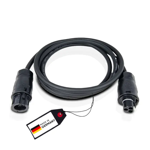 Anschlussleitung Betteri BC01 Buchse zu Stecker Wechselrichter Made in Germany