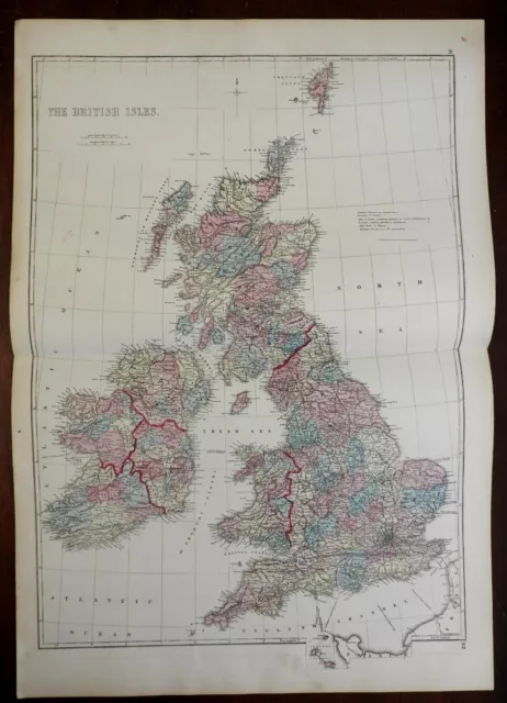 British Isles Ireland United Kingdom England Scotland Wales 1875 Hardesty map