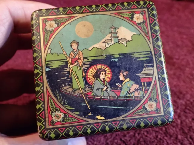 Nice Vintage Hornimans Tea Tin Box British Isles Jersey