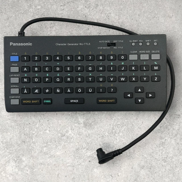 Panasonic Character Generator WJ-TTL5 AV Mixer Accessory Hardware