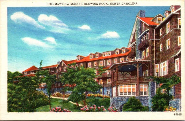 Historic Mayview Manor Streetview Blowing Rock North Carolina Postcard