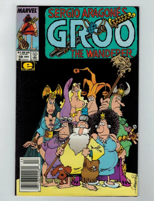 Sergio Aragone's Groo The Wanderer #59 Comic Book December 1989 Marvel Comics
