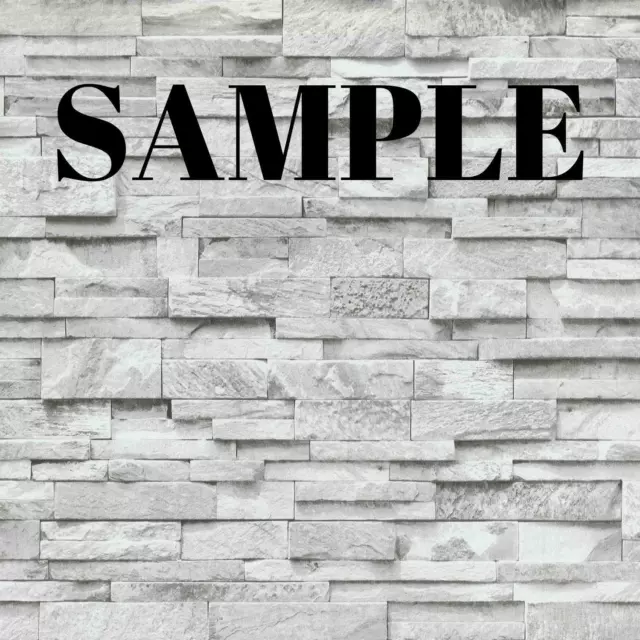 3D Effect Brick Wallpaper Grey White Stone Tile Rustic Vinyl Paste Wall Erismann