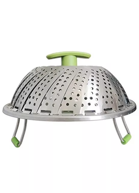 Stainless Steel Steamer Basket,Pot Expandable To 11",a Heat-Proof Silicone  Mitt