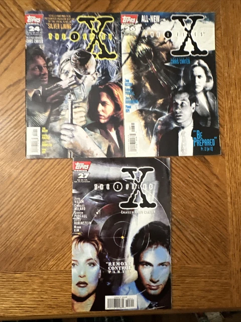 X-Files Topps Comic Book Lot Issues 24 26 27 1990s Mulder Scully Aliens Sci-Fi